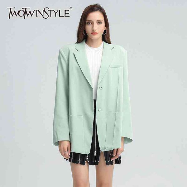casual pink blazer for women notched long sleeve solid minimalist jacket female autumn fashion stylish 210524, White;black
casual pink blazer for women notched long sleeve solid minimalist jacket female autumn fashion stylish 210524, White;black