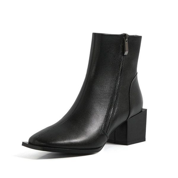 boots genuine leather zipper high heels shoes for women platform vintage women's wedding party woman 77f8, Black
boots genuine leather zipper high heels shoes for women platform vintage women's wedding party woman 77f8, Black