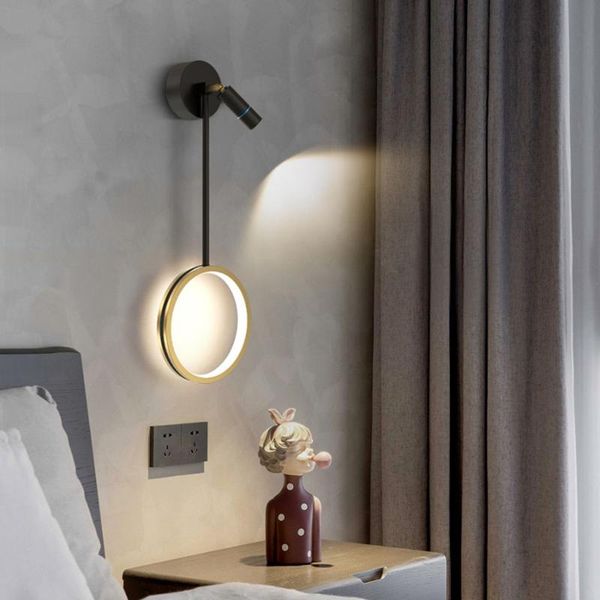 modern led wall lamp creative bedside lighting fixture golden ring sconces with spotlight for living room tv background
modern led wall lamp creative bedside lighting fixture golden ring sconces with spotlight for living room tv background