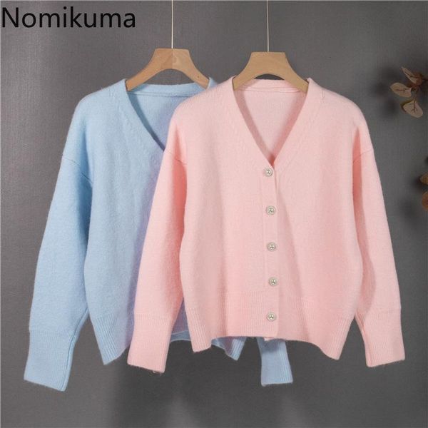 women's knits & tees nomikuma korean style cardigan women solid color v neck long sleeve elegant knitwear single breasted loose sweater, White
women's knits & tees nomikuma korean style cardigan women solid color v neck long sleeve elegant knitwear single breasted loose sweater, White
