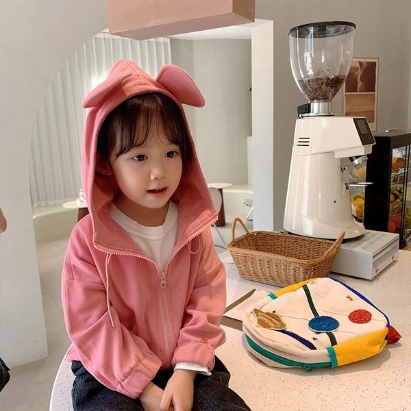 jackets autumn kids clothes korean loose long sleeve solid ear girls hoodies, Blue;gray
jackets autumn kids clothes korean loose long sleeve solid ear girls hoodies, Blue;gray