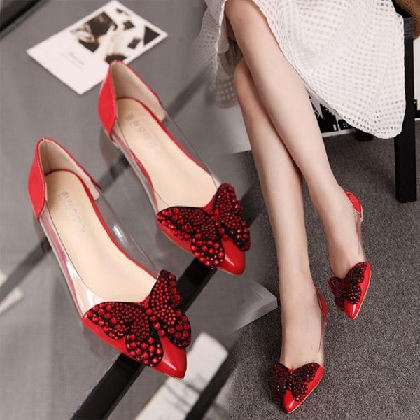 spring and summer korean ladies sandals pu flat transparent single shoes bow lace pointed, Black
spring and summer korean ladies sandals pu flat transparent single shoes bow lace pointed, Black