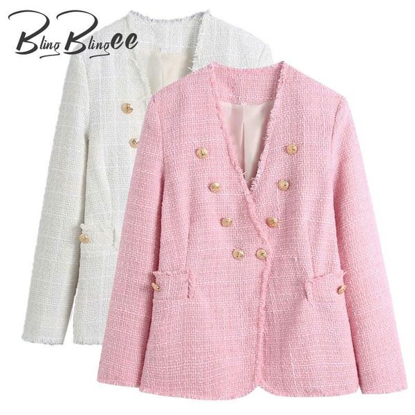 women's suits & blazers blingblingee tweed woolen cut edge double breasted women casual spring autumn v neck long suit jacket female co, White;black
women's suits & blazers blingblingee tweed woolen cut edge double breasted women casual spring autumn v neck long suit jacket female co, White;black