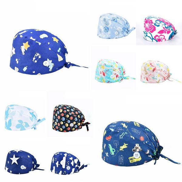 beanie/skull caps 2021 women's cotton printing floral weat-absorbent elastic section pet grooming nursing work hats lab scrub hat, Blue;gray
beanie/skull caps 2021 women's cotton printing floral weat-absorbent elastic section pet grooming nursing work hats lab scrub hat, Blue;gray