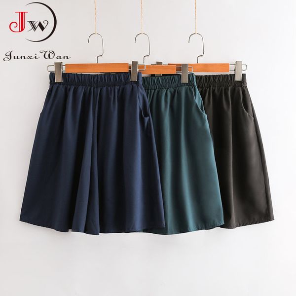 women casual solid high waist loose knee length short pants summer korean elegant fashion girls wide leg shorts skirts 210510, White;black
women casual solid high waist loose knee length short pants summer korean elegant fashion girls wide leg shorts skirts 210510, White;black