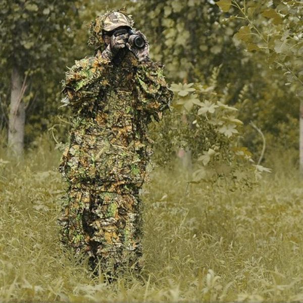 hunting sets snow sniper ghillie suits camouflage 3d clothing bionic yowie birdwatch cloth, Camo
