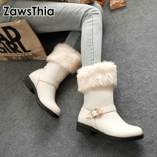 zawsthia winter warm faux fur plush boots for woman red white black casual flat boots with buckle women snow boots size 43 210611
zawsthia winter warm faux fur plush boots for woman red white black casual flat boots with buckle women snow boots size 43 210611