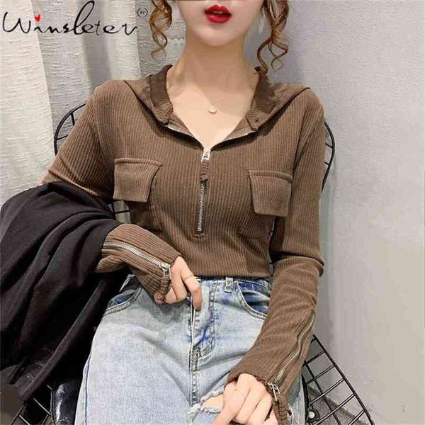 fall winter european clothes t-shirt girl hooded zipper casual loose women pullover pockets cotton tees t11304a 210421, White
fall winter european clothes t-shirt girl hooded zipper casual loose women pullover pockets cotton tees t11304a 210421, White