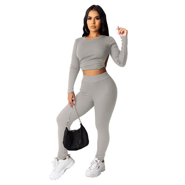 women's two piece pants rstylish women clothing gym long sleeve backless bandage crop skinny elastic leggings yoga running pieces set, White
women's two piece pants rstylish women clothing gym long sleeve backless bandage crop skinny elastic leggings yoga running pieces set, White
