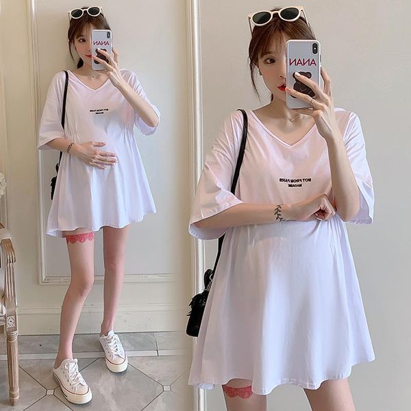 726# maternity dress spring autumn cotton long sleeve loose stylish t-shirt for pregnant women mom dresses, White
726# maternity dress spring autumn cotton long sleeve loose stylish t-shirt for pregnant women mom dresses, White