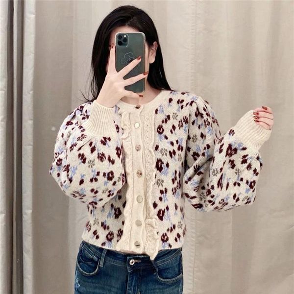 women's knits & tees long sleeve single breasted sweater coat vintage chic hit color floral knitted cardigan tide warm leisure elastic, White
women's knits & tees long sleeve single breasted sweater coat vintage chic hit color floral knitted cardigan tide warm leisure elastic, White