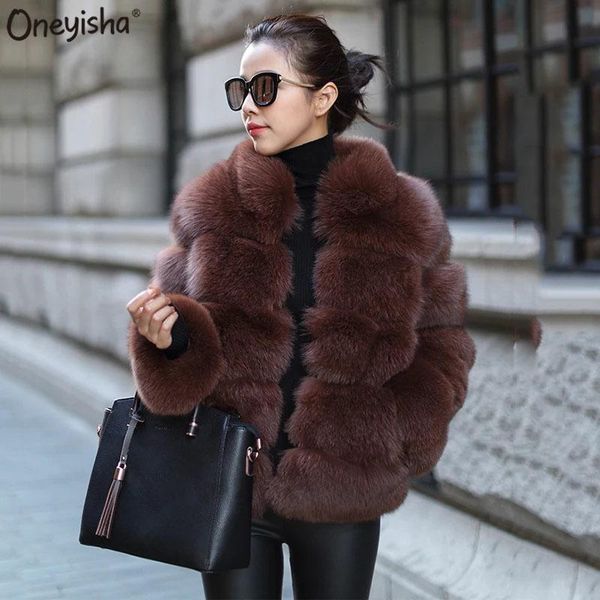women's fur & faux luxury ladies winter coat 2021 short fake outerwear elegant thick warm women party overcoat female, Black
women's fur & faux luxury ladies winter coat 2021 short fake outerwear elegant thick warm women party overcoat female, Black
