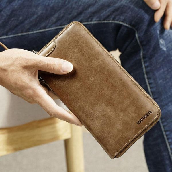 brand soft genuine leather men's wallets card holder long purse casual cow male clutch bag wallet cell phone 2021, Red;black
brand soft genuine leather men's wallets card holder long purse casual cow male clutch bag wallet cell phone 2021, Red;black