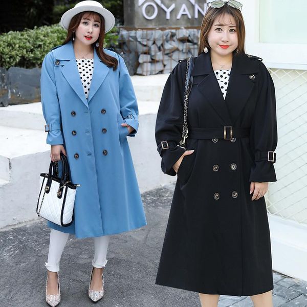 women's trench coats large size 4xl female windbreaker 2021 spring autumn women coat long sleeve casual with belt double-breasted outer, Tan;black
women's trench coats large size 4xl female windbreaker 2021 spring autumn women coat long sleeve casual with belt double-breasted outer, Tan;black