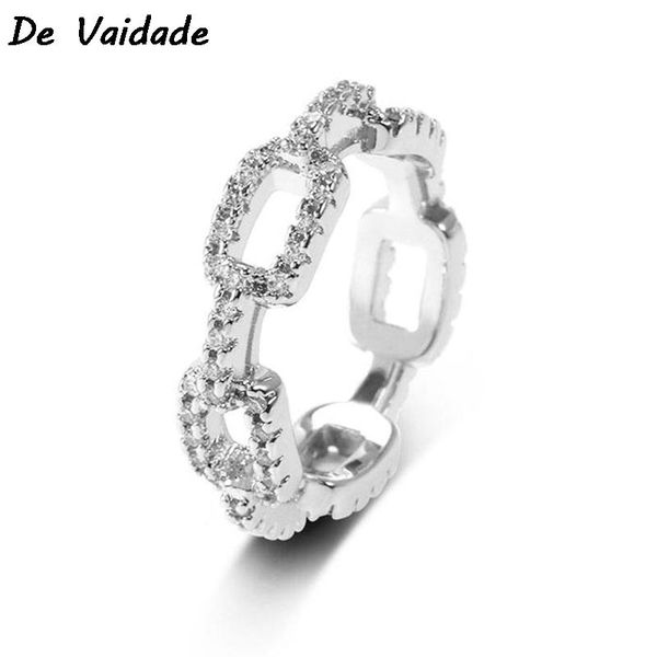 wedding rings 2021 silver color chain ring with bling zircon stone for women engagement fashion jewelry, Slivery;golden
wedding rings 2021 silver color chain ring with bling zircon stone for women engagement fashion jewelry, Slivery;golden