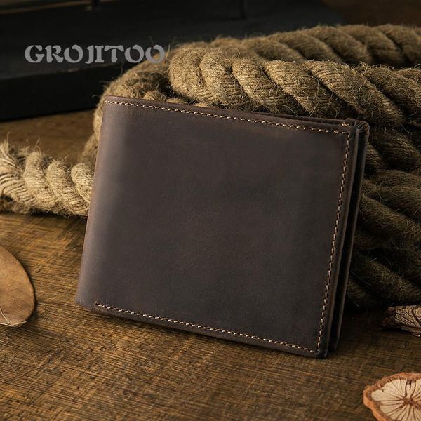 handmade crazy horse leather men's short wallet youth cowhide genuine large capacity bag wallets, Red;black
handmade crazy horse leather men's short wallet youth cowhide genuine large capacity bag wallets, Red;black