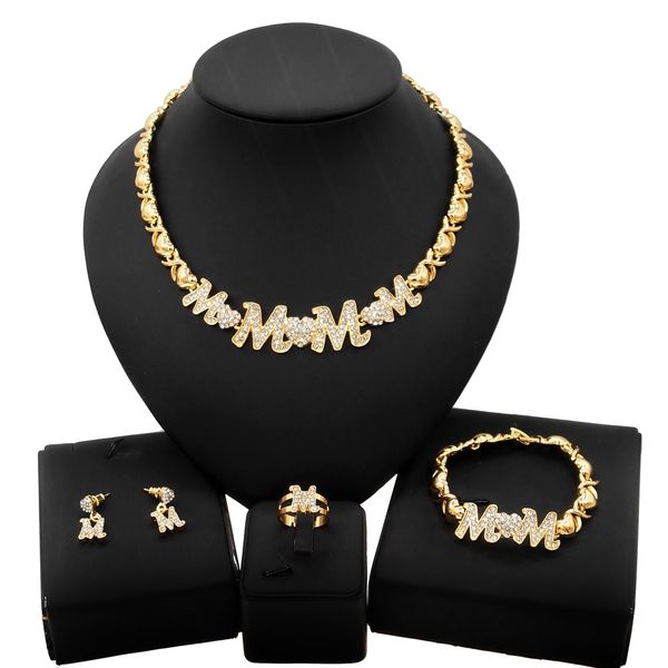 yulaili new gold-plated mom i love you fashion necklace jewelry set dubai wholesale mother's day giftl zircon jewellery sets z0025, Black
yulaili new gold-plated mom i love you fashion necklace jewelry set dubai wholesale mother's day giftl zircon jewellery sets z0025, Black