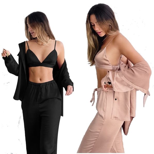 womens suits blazer set women office shirts v neck tank bra pant suit coat outerwear female evening wear blazers ladies sets casual loose l, White;black
womens suits blazer set women office shirts v neck tank bra pant suit coat outerwear female evening wear blazers ladies sets casual loose l, White;black