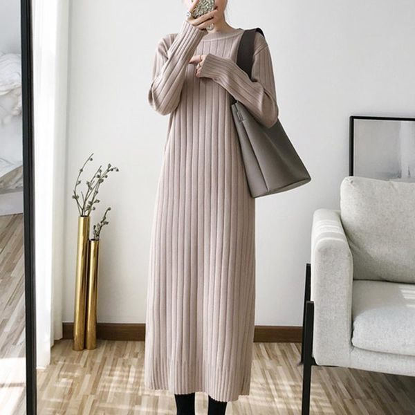 casual dresses fall long sweater dress women 2021 loose bottom with black apricot knitted real s winter keep warm, Black;gray
casual dresses fall long sweater dress women 2021 loose bottom with black apricot knitted real s winter keep warm, Black;gray