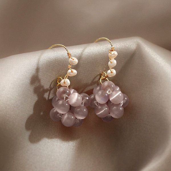 luxury minority design pink purple opal pearl earrings women's high sense net red temperament earrings 2021 new earrings, Golden;silver
luxury minority design pink purple opal pearl earrings women's high sense net red temperament earrings 2021 new earrings, Golden;silver