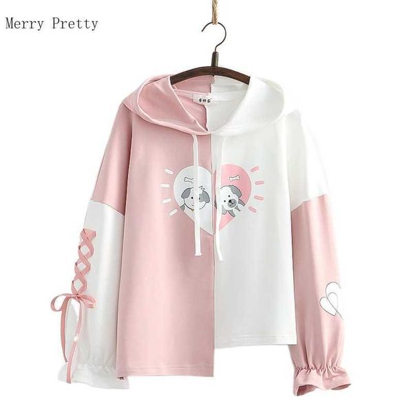 pink patchwork cotton hoodies for women summer harajuku cartoon print lace up hooded sweatshirt sweet style ladie daily 210526, Black
pink patchwork cotton hoodies for women summer harajuku cartoon print lace up hooded sweatshirt sweet style ladie daily 210526, Black
