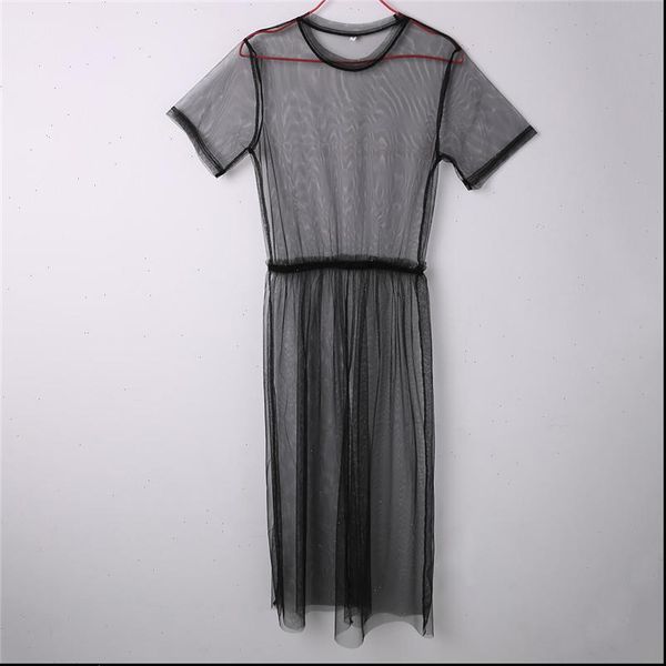 summer style see women dresses through mesh long maxi solid short sleeve round neck clubwear sundresses cover, Black;gray
summer style see women dresses through mesh long maxi solid short sleeve round neck clubwear sundresses cover, Black;gray