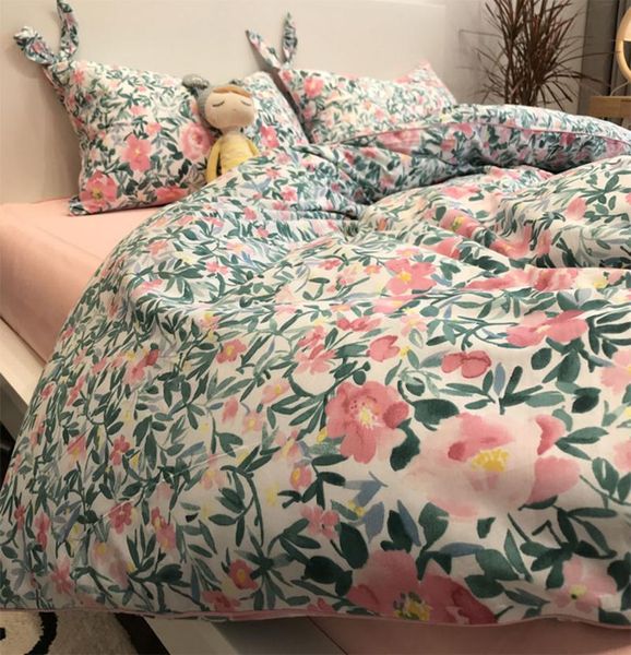 bedding sets pastoral pink flower green leaf set,romantic cotton twin full king home textile bed sheet pillow case quilt cover
bedding sets pastoral pink flower green leaf set,romantic cotton twin full king home textile bed sheet pillow case quilt cover
