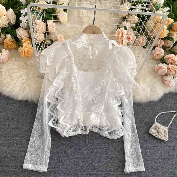 autumn coat double layer ruffled slim short lace bottoming shirt women temperament uk299 210506, White
autumn coat double layer ruffled slim short lace bottoming shirt women temperament uk299 210506, White