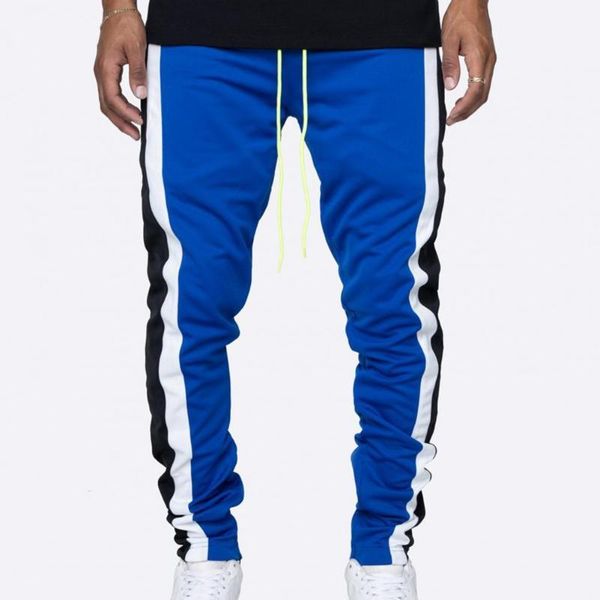 men's pants men drawstring contrast color skinny zipper pockets sweatpants bottoms elastic waist trousers, Black
men's pants men drawstring contrast color skinny zipper pockets sweatpants bottoms elastic waist trousers, Black