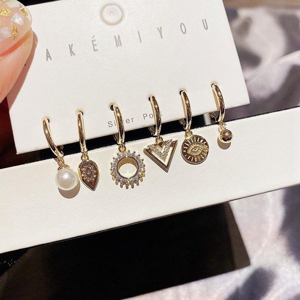 stud ventfille 6 pieces/set 925 sterling silver drop-shaped eyes hoop earrings set zircon pearl geometric for women, Golden;silver
stud ventfille 6 pieces/set 925 sterling silver drop-shaped eyes hoop earrings set zircon pearl geometric for women, Golden;silver