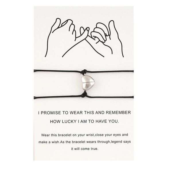 charm bracelets 2pcs/set minimalist heart matching bracelet for lovers rope braided magnetic couple kit lover friendship jewelry, Golden;silver
charm bracelets 2pcs/set minimalist heart matching bracelet for lovers rope braided magnetic couple kit lover friendship jewelry, Golden;silver