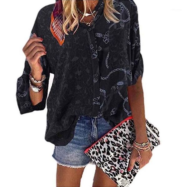 women's blouses & shirts daily elegant button stand up collar fashion women blouse long sleeve leopard print loose splice tunic spring, White
women's blouses & shirts daily elegant button stand up collar fashion women blouse long sleeve leopard print loose splice tunic spring, White