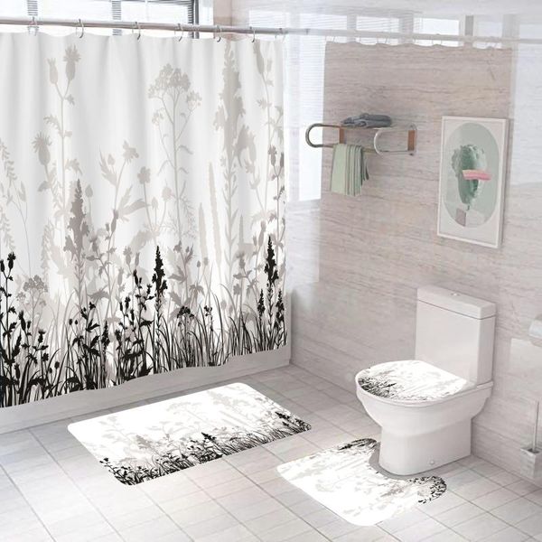 black white grass shadow shower curtain flower with non slip rug mat bathroom curtains waterproof polyester home decor 180x180
black white grass shadow shower curtain flower with non slip rug mat bathroom curtains waterproof polyester home decor 180x180
