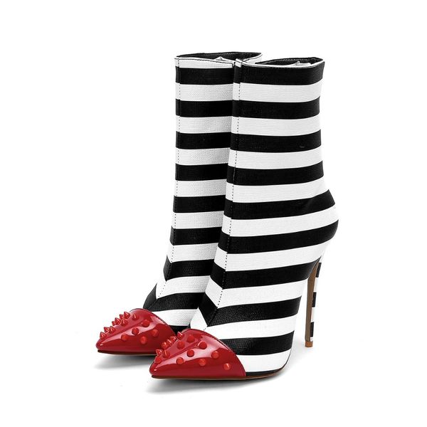 boots ol'women winter ankle stiletto black high heels striped white pointed finger of foot women's party shoes and size 4-13 ajrk
boots ol'women winter ankle stiletto black high heels striped white pointed finger of foot women's party shoes and size 4-13 ajrk