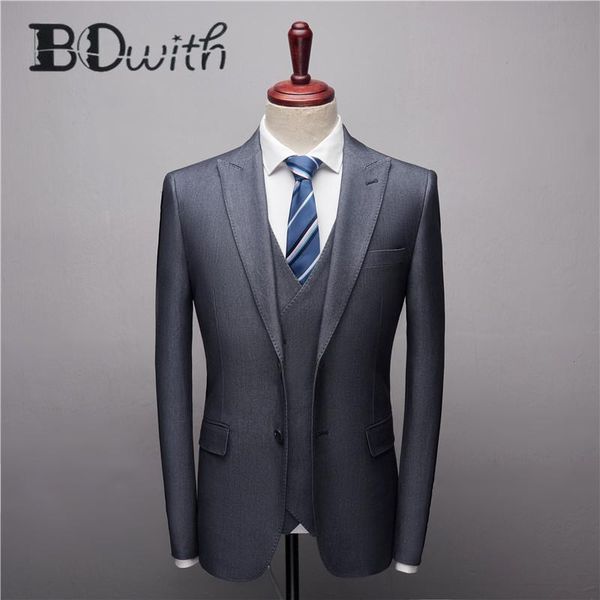 men's suits & blazers dark gray slim fit men peaked collar two buttons 3 pieces suits(jacket+pants+vest) groom wedding party tuxedos, White;black
men's suits & blazers dark gray slim fit men peaked collar two buttons 3 pieces suits(jacket+pants+vest) groom wedding party tuxedos, White;black