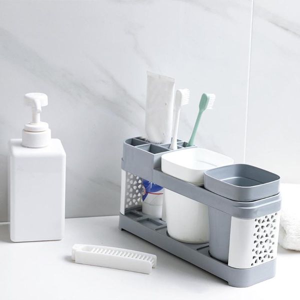 toothbrush holders holder stand plastic contracted pure color cup set shelf bathroom toothpaste storage rack home badkamer accessoires
toothbrush holders holder stand plastic contracted pure color cup set shelf bathroom toothpaste storage rack home badkamer accessoires