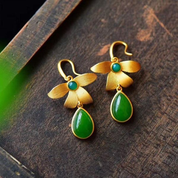 dangle & chandelier antique eardrops court style earrings water-drop retro chinese natural hetian jade green women's, Silver
dangle & chandelier antique eardrops court style earrings water-drop retro chinese natural hetian jade green women's, Silver