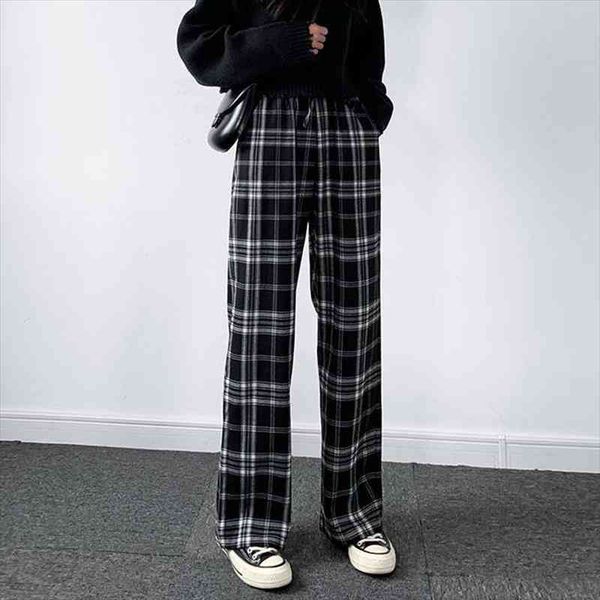 3xl summer joggers clothes streetwear girl pants vintage plaid women high waist plus size wide leg casual female trousers, Black;white
3xl summer joggers clothes streetwear girl pants vintage plaid women high waist plus size wide leg casual female trousers, Black;white