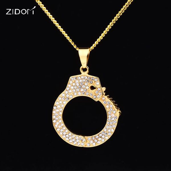 pendant necklaces hiphop style iced out handcuffs men stainless steel 24inch long chain fashion necklace hip hop jewelry, Silver
pendant necklaces hiphop style iced out handcuffs men stainless steel 24inch long chain fashion necklace hip hop jewelry, Silver