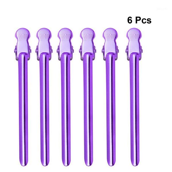 6pcs portable hairdressing clips metal crocodile hairpin hair salon coloring positioning partition clip set (purple)1
6pcs portable hairdressing clips metal crocodile hairpin hair salon coloring positioning partition clip set (purple)1