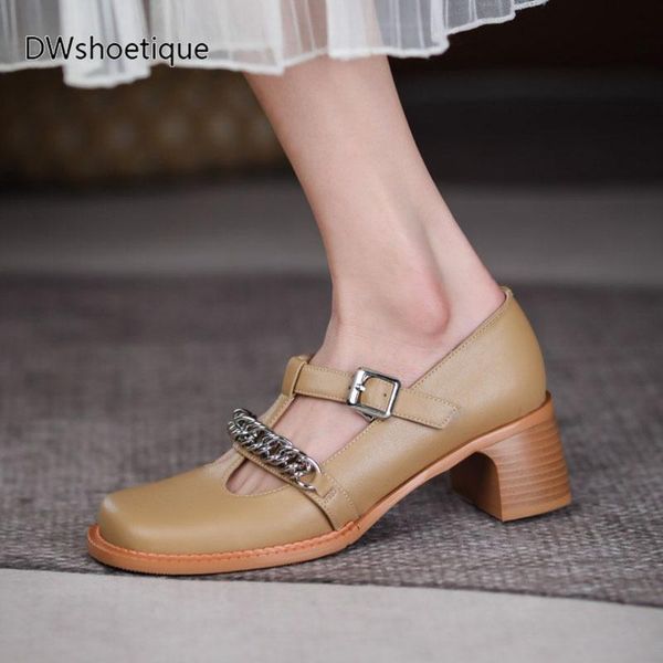 chain genuine leather women dress shoes chunky heel buckle strap mary janes, Black
chain genuine leather women dress shoes chunky heel buckle strap mary janes, Black