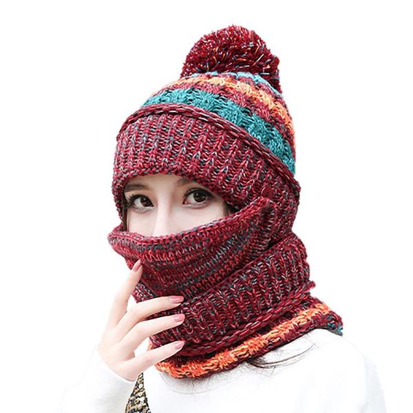 3pcs sets hats women winter knit beanies hat with bib and mask female ear protection skullies warm caps . outdoor, Black;white
3pcs sets hats women winter knit beanies hat with bib and mask female ear protection skullies warm caps . outdoor, Black;white