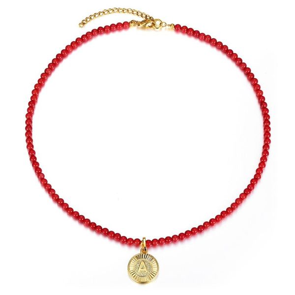 pendant necklaces collier femme letter red coral beaded necklace for women initial choker vintage boho summer jewelry friend gift, Silver
pendant necklaces collier femme letter red coral beaded necklace for women initial choker vintage boho summer jewelry friend gift, Silver