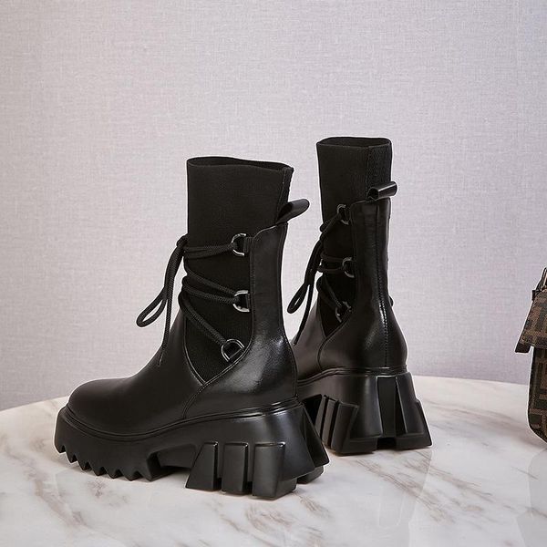boots autumn and winter 2021 personalized special-shaped heel strap knight cowhide leather wool short casual women's, Black
boots autumn and winter 2021 personalized special-shaped heel strap knight cowhide leather wool short casual women's, Black