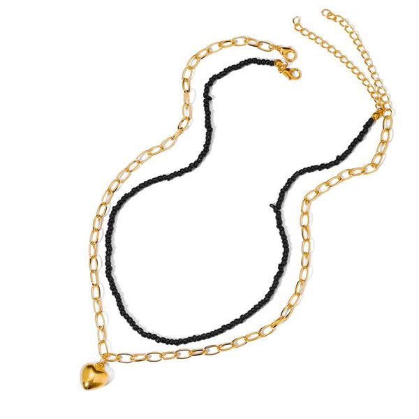 pendant necklaces vintage multilayer gold silver color heart chain for women fashion beads necklace jewelry gifts
pendant necklaces vintage multilayer gold silver color heart chain for women fashion beads necklace jewelry gifts