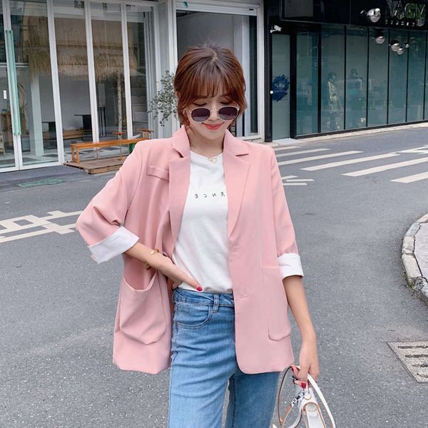 spring women's dress solid color long sleeve thin small suit slim fit coat, Black;brown
spring women's dress solid color long sleeve thin small suit slim fit coat, Black;brown
