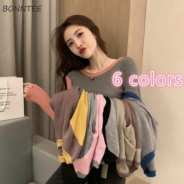 women pullovers patchwork korean style panelled asymmetrical skinny knitted sweaters fit slim ladies all-match jumpers chic women's, White;black
women pullovers patchwork korean style panelled asymmetrical skinny knitted sweaters fit slim ladies all-match jumpers chic women's, White;black