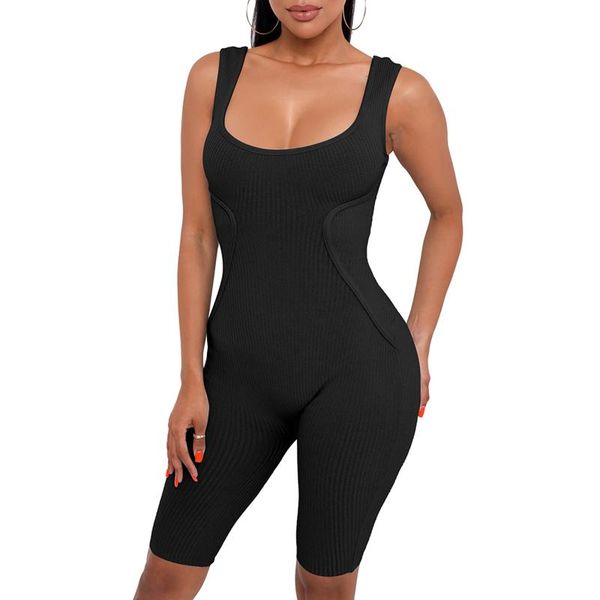 women's jumpsuits & rompers female jumpsuit solid color u-neck sleeveless playsuits romper for women one-piece clubwear sport short leo, Black;white
women's jumpsuits & rompers female jumpsuit solid color u-neck sleeveless playsuits romper for women one-piece clubwear sport short leo, Black;white