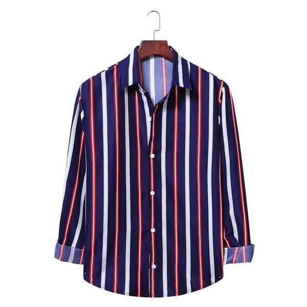 men's casual shirts for men harajuku chemise homme contrast lapel striped long-sleeved shirt blouse camisa hawaiana hombre, White;black
men's casual shirts for men harajuku chemise homme contrast lapel striped long-sleeved shirt blouse camisa hawaiana hombre, White;black