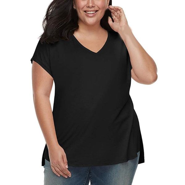 women's t-shirt summer women t-shirts v-neck short sleeve solid color loose tee casual ladies slim slit daily shirt plus size ropa #p1, White
women's t-shirt summer women t-shirts v-neck short sleeve solid color loose tee casual ladies slim slit daily shirt plus size ropa #p1, White